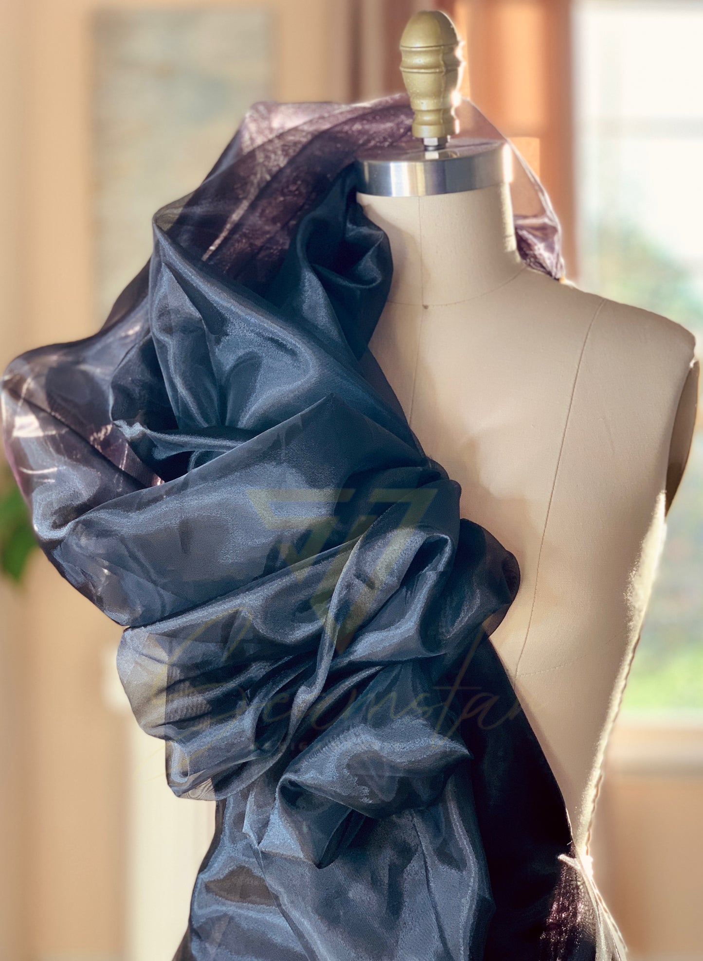 Organza Fabric By The Yard - Black