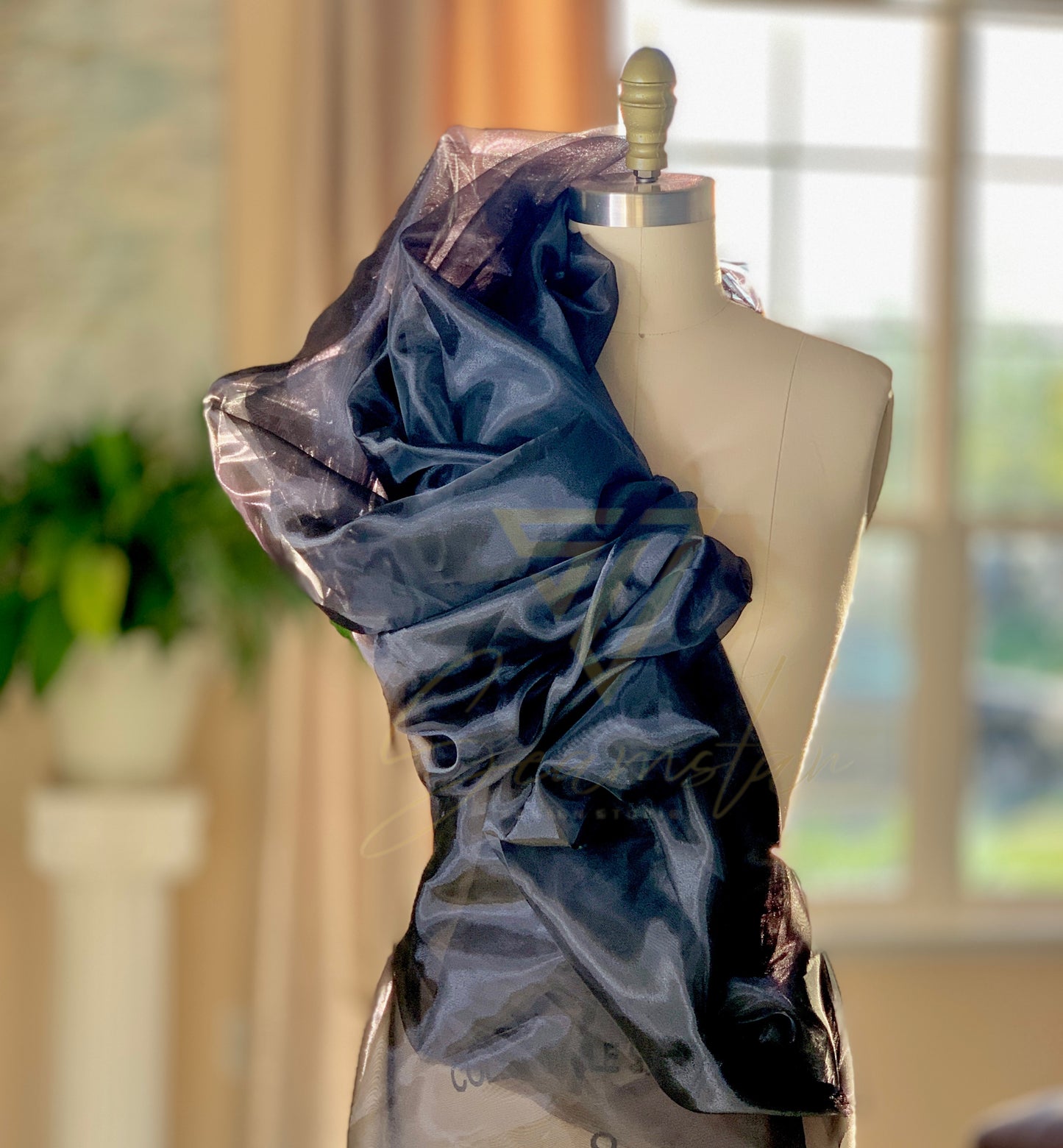 Organza Fabric By The Yard - Black